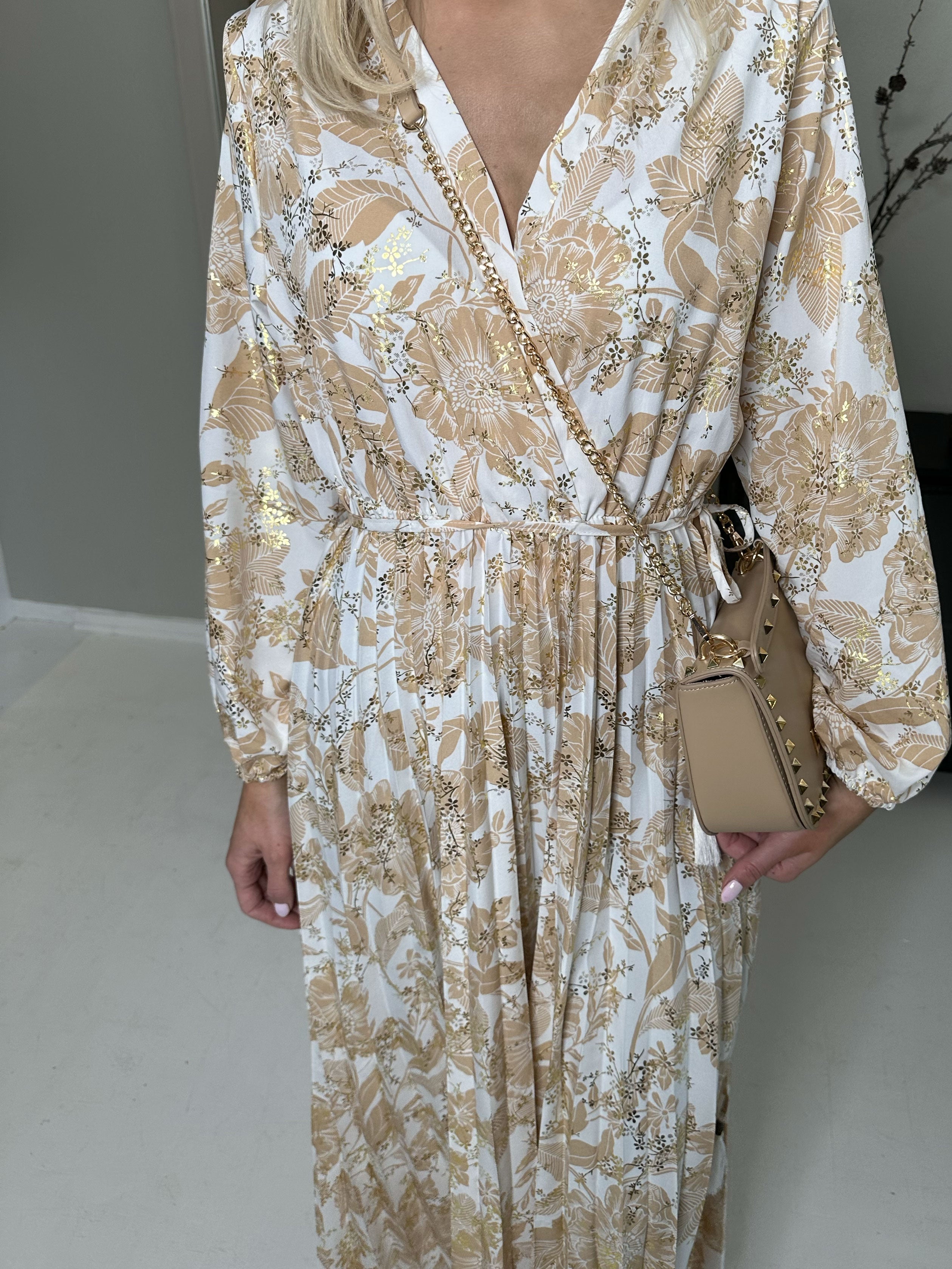 Marinella Flower - Smuk lang kjole med blomstermotiv